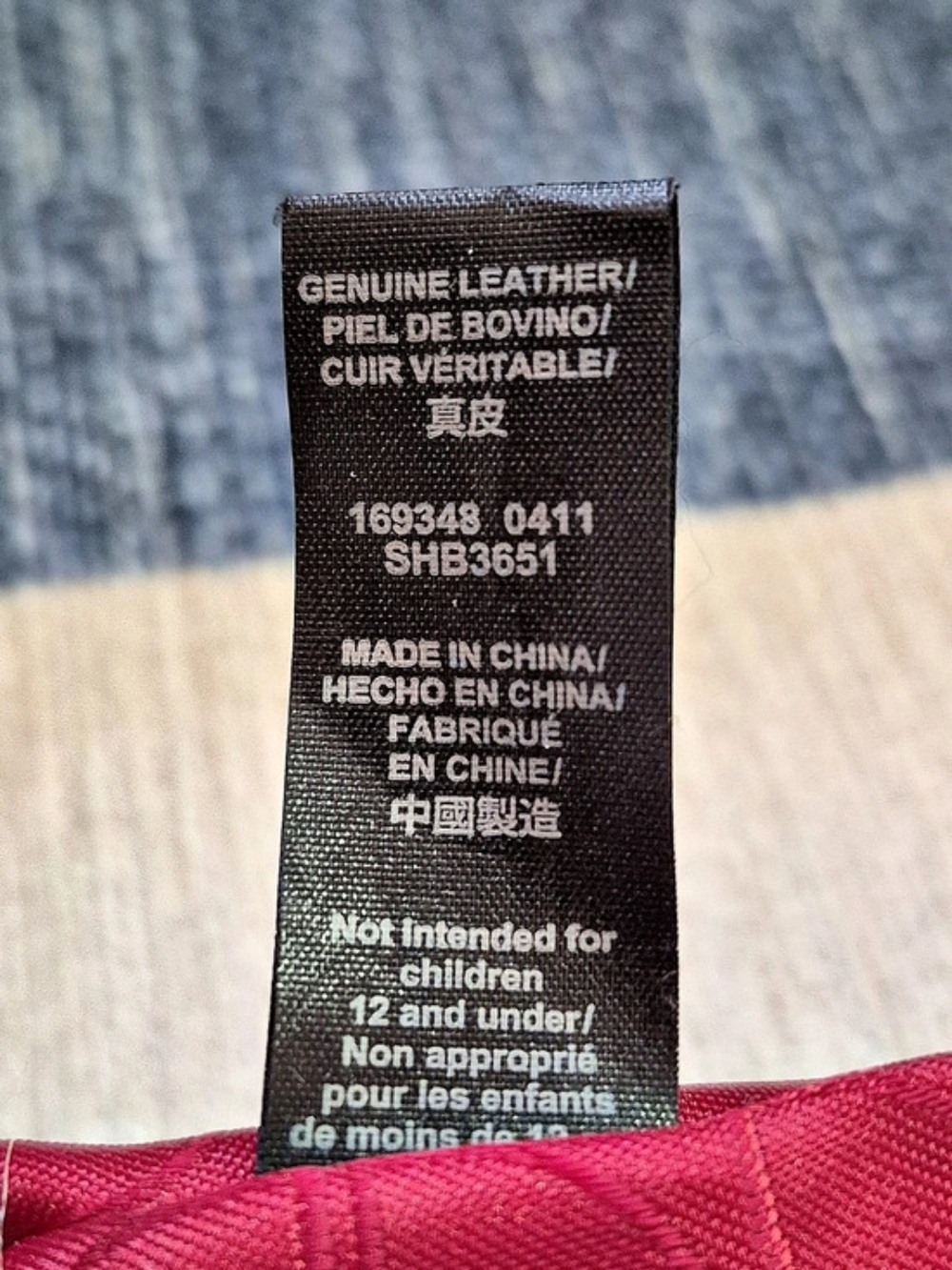 Fossil Pebbled Leather Tote in Red - Picture 15 of 16